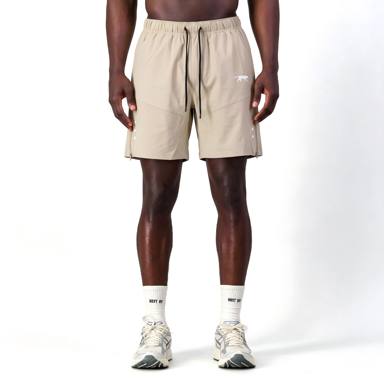 Men's Stretch Quick Dry Outdoor Shorts， Side Zip Vent Design - WideWay Sportswear